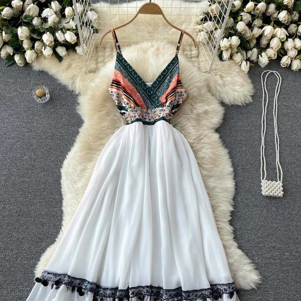 casual dresses vacation vestidos women's summer dress v-neck retro celebrity style print stitching chiffon big swing suspender midi gl3, Black;gray
casual dresses vacation vestidos women's summer dress v-neck retro celebrity style print stitching chiffon big swing suspender midi gl3, Black;gray