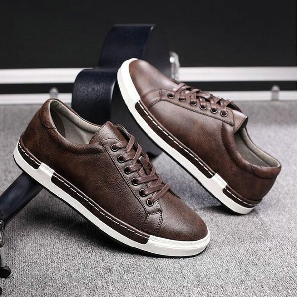 shoe soled leather casual classic fashion breathable young men's tennis flat shoes 2021 d5di, Black
shoe soled leather casual classic fashion breathable young men's tennis flat shoes 2021 d5di, Black