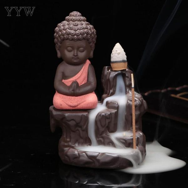 fragrance lamps backflow incense burner buddha waterfall stick cones holder ceramic little monk censer creative home decor
fragrance lamps backflow incense burner buddha waterfall stick cones holder ceramic little monk censer creative home decor