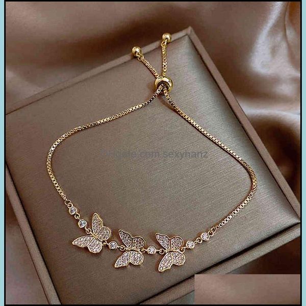 charm bracelets jewelry bracelet gold real electroplated butterfly micro inlaid zircon adjustable fashion net temperament handpiece girl dro, Golden;silver
charm bracelets jewelry bracelet gold real electroplated butterfly micro inlaid zircon adjustable fashion net temperament handpiece girl dro, Golden;silver