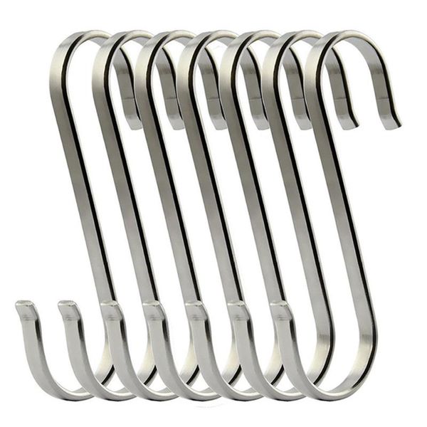 6pcs durable hanging rack practical stainless steel for clothes s shape hook portable kitchen bathroom storage towel holder hooks & rails
6pcs durable hanging rack practical stainless steel for clothes s shape hook portable kitchen bathroom storage towel holder hooks & rails