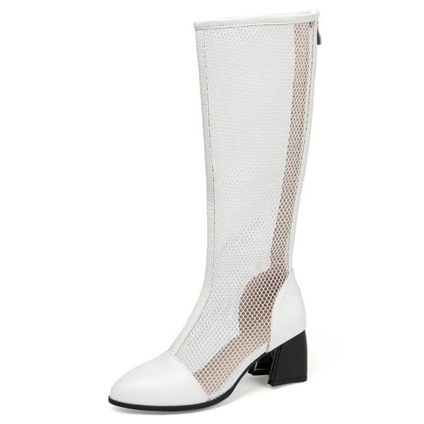 boots fashion women knee high square heel zipper lace mesh summer cool breathable women's shoes large size, Black
boots fashion women knee high square heel zipper lace mesh summer cool breathable women's shoes large size, Black