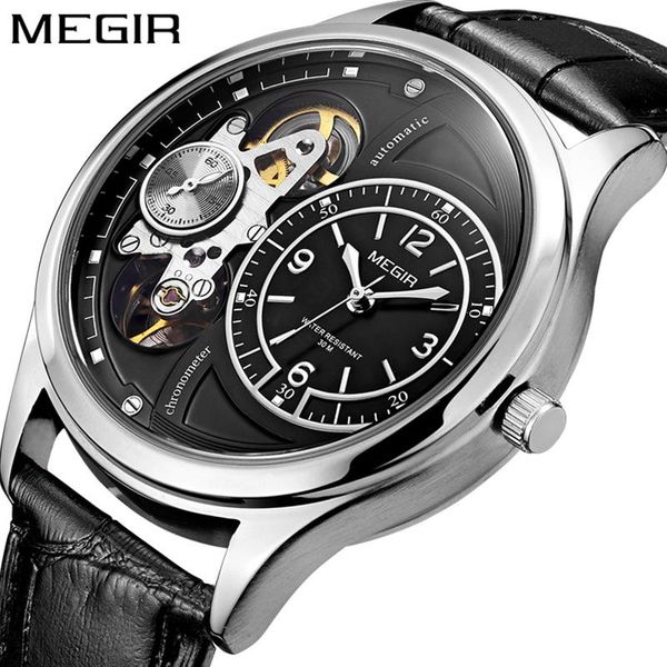 wristwatches men's watch megir luxury leather strap imitation mechanical quartz male clock relogio masculino 2021, Slivery;brown
wristwatches men's watch megir luxury leather strap imitation mechanical quartz male clock relogio masculino 2021, Slivery;brown