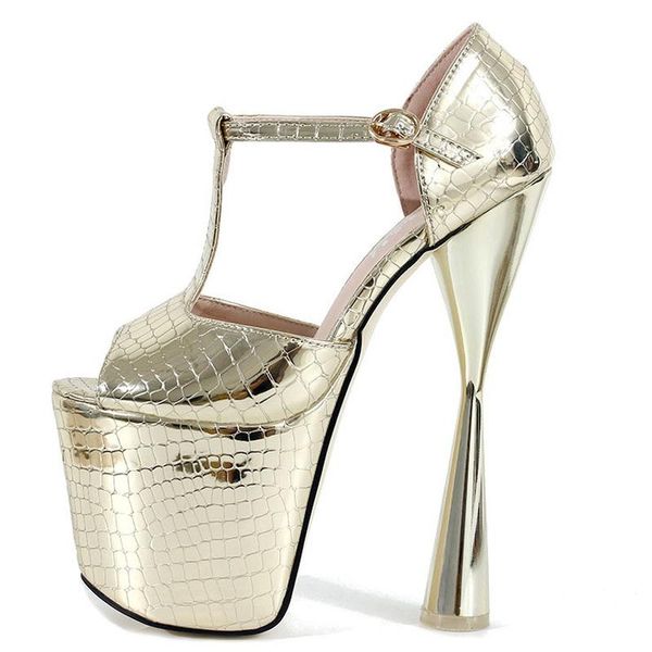 dress shoes mclubgirl solid color fish mouth light thick heel nightclub sandals gold and silver t-shape oversized mjl, Black
dress shoes mclubgirl solid color fish mouth light thick heel nightclub sandals gold and silver t-shape oversized mjl, Black