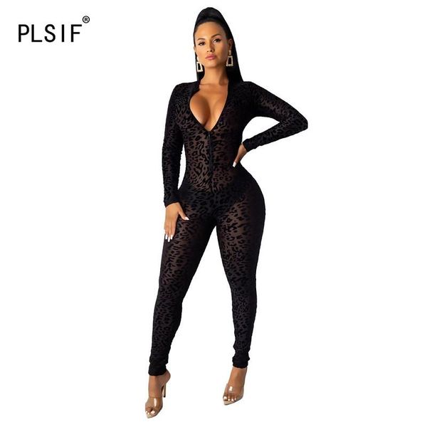 women's jumpsuits & rompers 2021 european black leopard print lady skinny catsuits club sports, Black;white
women's jumpsuits & rompers 2021 european black leopard print lady skinny catsuits club sports, Black;white