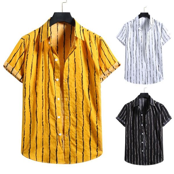 summer fashion men hawaiian shirt turn down collar striped short sleeve man beach blouse 2021 streetwear chic vacation camisa men's cas, White;black
summer fashion men hawaiian shirt turn down collar striped short sleeve man beach blouse 2021 streetwear chic vacation camisa men's cas, White;black