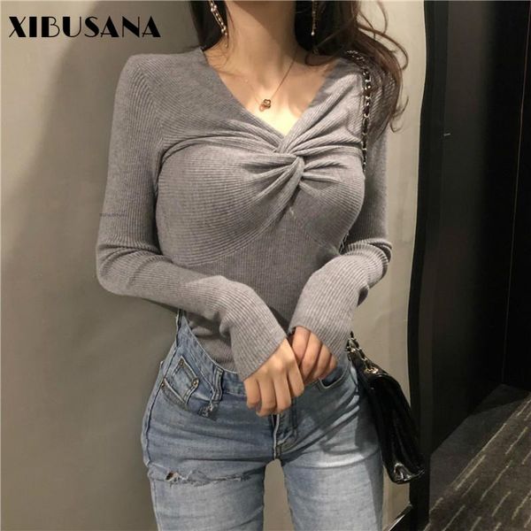woman sweaters pullovers knitted cross kink v-neck long sleeve elegant autumn 2021 women's, White;black
woman sweaters pullovers knitted cross kink v-neck long sleeve elegant autumn 2021 women's, White;black