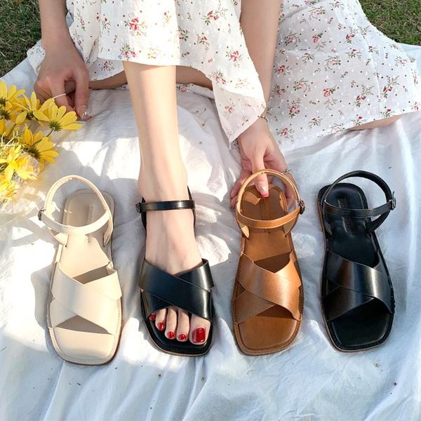 sandals 2021 all-match flat summer shoes woman suit female beige without fashion black comfort low girls rome basic solid pu
sandals 2021 all-match flat summer shoes woman suit female beige without fashion black comfort low girls rome basic solid pu