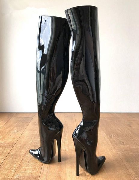 boots black patent 18cm stiletto boot women side zipper over the knee female plus size 36-46
boots black patent 18cm stiletto boot women side zipper over the knee female plus size 36-46