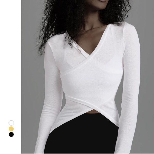 yoga outfit women long sleeved v-neck running t-shirt exercise tight fitness sport tees gym clothes
yoga outfit women long sleeved v-neck running t-shirt exercise tight fitness sport tees gym clothes