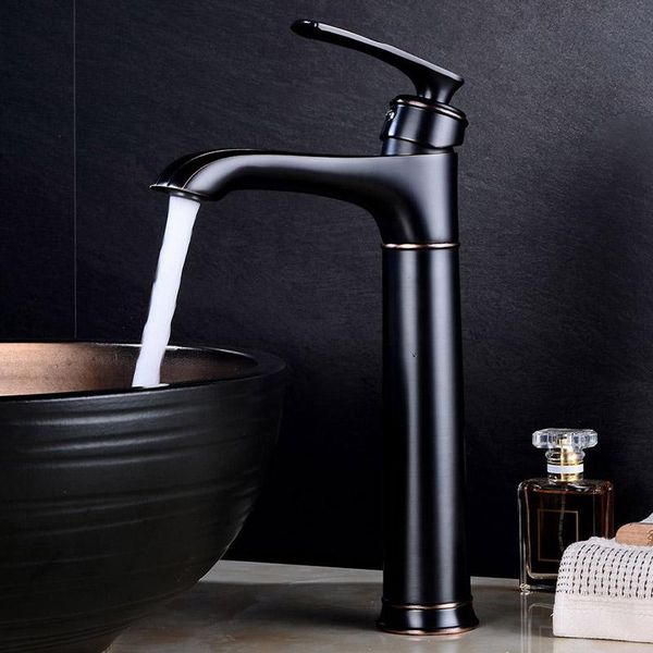 bathroom sink faucets black basin faucet all copper retro contracted cold and mix water high-grade single hole high
bathroom sink faucets black basin faucet all copper retro contracted cold and mix water high-grade single hole high