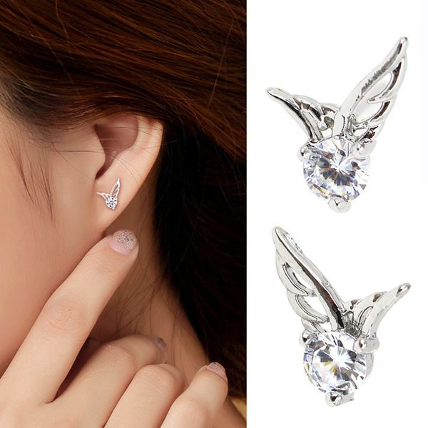 south korea silver plated zircon earrings angel wings ear buckle yiwu jewelry store, Golden
south korea silver plated zircon earrings angel wings ear buckle yiwu jewelry store, Golden