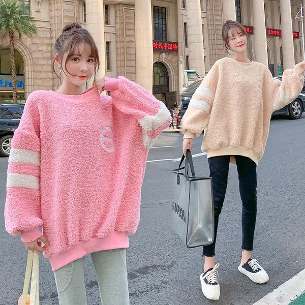 pregnant women autumn clothing hoodie 2021 & winter long sleeve embroidery berber fleece mid-length thick large size mate maternity dresses, White
pregnant women autumn clothing hoodie 2021 & winter long sleeve embroidery berber fleece mid-length thick large size mate maternity dresses, White