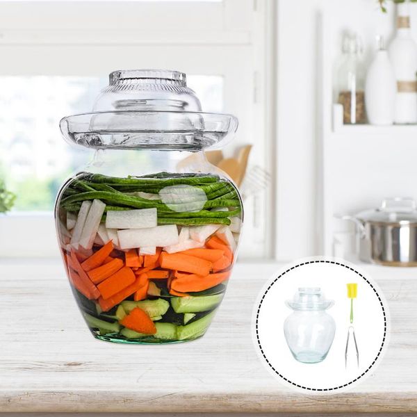 storage bottles & jars 1pc water sealing pickle jar kitchen glass pickled vegetable
storage bottles & jars 1pc water sealing pickle jar kitchen glass pickled vegetable