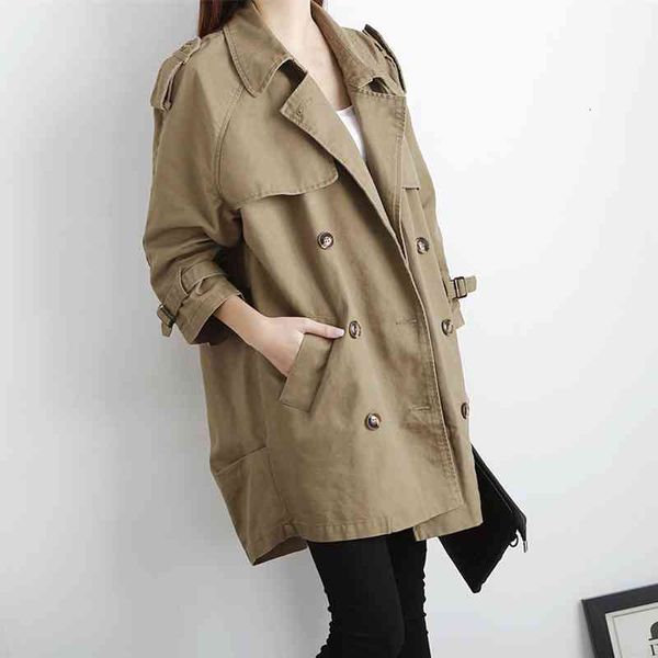 women's trench coats spring female autumn mid-long trench coat double breasted loose haphazard solid oversize elegant korean khaki styl, Tan;black
women's trench coats spring female autumn mid-long trench coat double breasted loose haphazard solid oversize elegant korean khaki styl, Tan;black