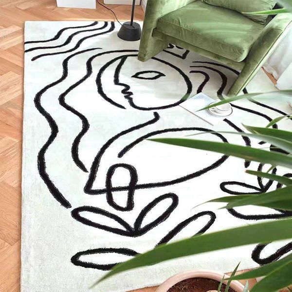 imitation cashmere carpet thickened black and white modern living room simple washable beoom bedside
imitation cashmere carpet thickened black and white modern living room simple washable beoom bedside