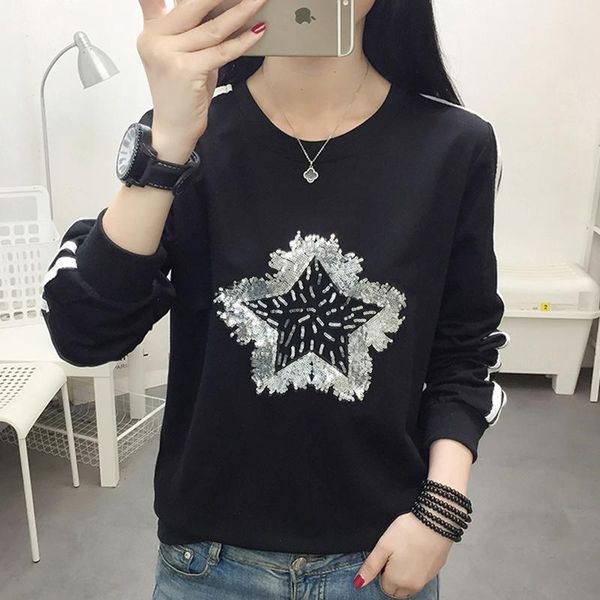 women's t-shirt shintimes tee shirt plus size fashion sequins women 2021 winter loose casual long sleeve womens clothes camiseta, White
women's t-shirt shintimes tee shirt plus size fashion sequins women 2021 winter loose casual long sleeve womens clothes camiseta, White