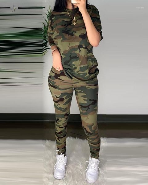 women's two piece pants 2021 product elegant casual camouflage suit round neck half sleeve shirt trousers high waist, White
women's two piece pants 2021 product elegant casual camouflage suit round neck half sleeve shirt trousers high waist, White