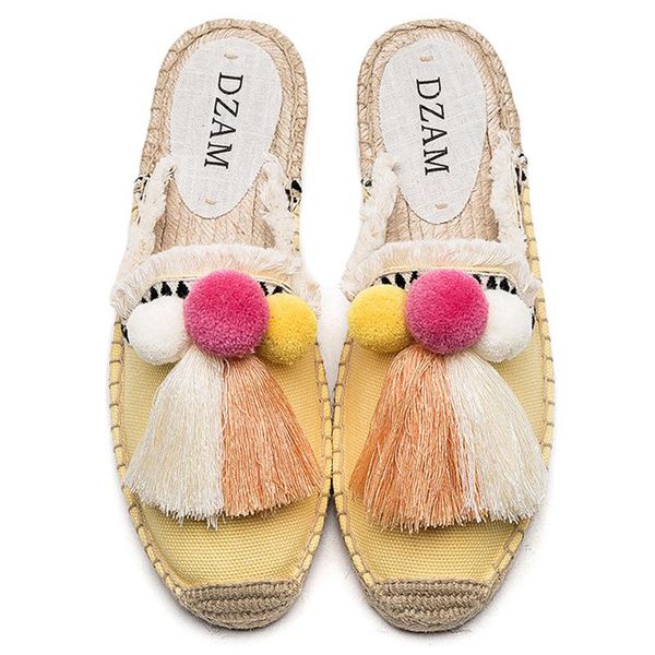 sandals tassel shoes women ethnic ball furry slippers rubber mules ladies comfortable espadrilles slides, Black
sandals tassel shoes women ethnic ball furry slippers rubber mules ladies comfortable espadrilles slides, Black