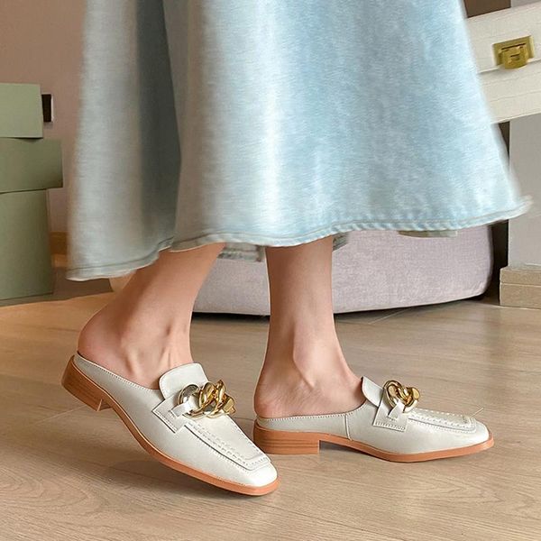 slippers qzyerai 2021 est genuine leather slipper women shoes thick heel metal decoration low casual mules, Black
slippers qzyerai 2021 est genuine leather slipper women shoes thick heel metal decoration low casual mules, Black