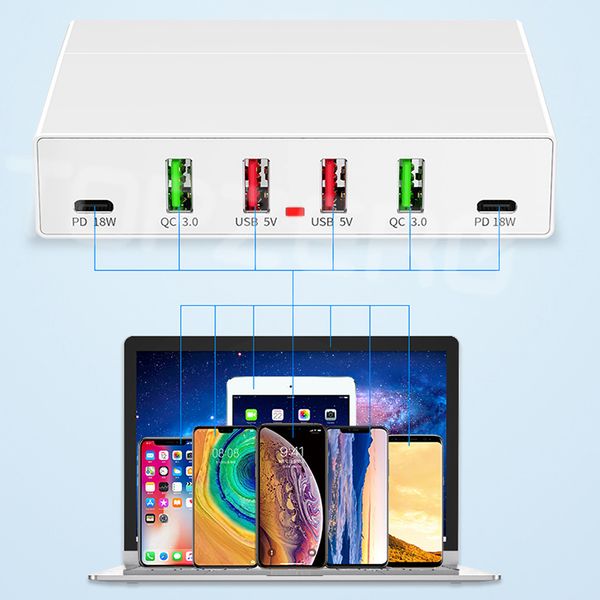 6 ports pd-18w fast charging qc3.0 mobile phone charger station multi-port quick usb charger for iphone samsung oneplus
6 ports pd-18w fast charging qc3.0 mobile phone charger station multi-port quick usb charger for iphone samsung oneplus