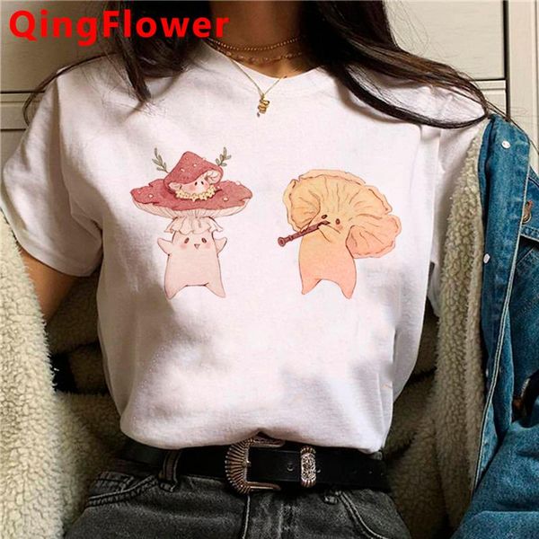 women's t-shirt kawaii mushroom t shirt tees female aesthetic streetwear graphic women plus size summer tumblr, White
women's t-shirt kawaii mushroom t shirt tees female aesthetic streetwear graphic women plus size summer tumblr, White