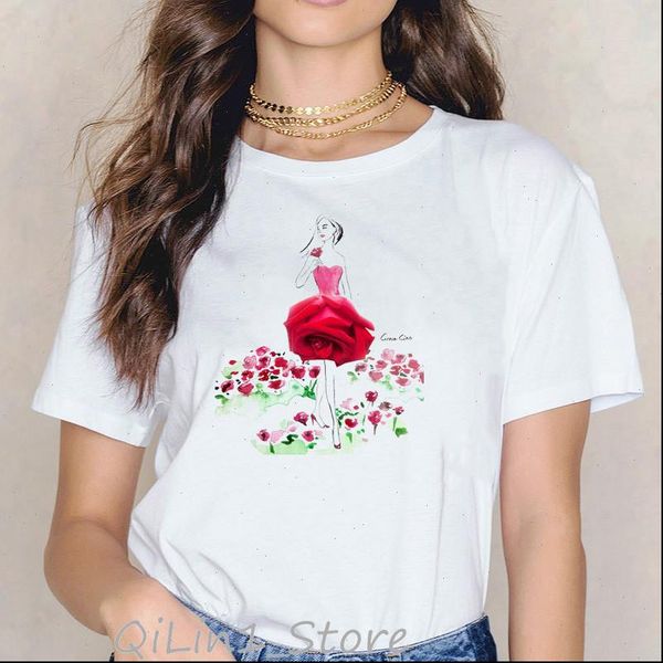 illustration of women t shirt red rose skirt print clothes vogue pretty girl femme summer fashion female, White
illustration of women t shirt red rose skirt print clothes vogue pretty girl femme summer fashion female, White
