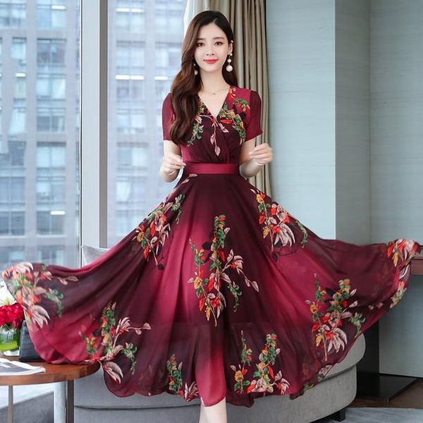 plus size dresses lady elegant spring dress women short sleeve v-neck floral print long chiffon womens clothing m-xxxl ae527, Black
plus size dresses lady elegant spring dress women short sleeve v-neck floral print long chiffon womens clothing m-xxxl ae527, Black