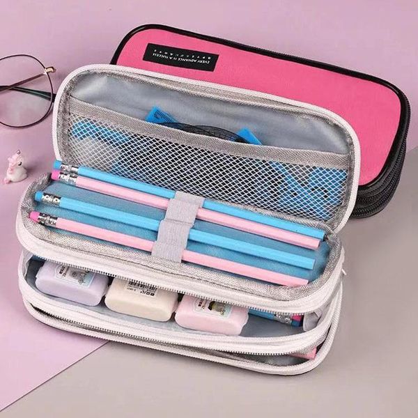 pencil cases 3 layer large capacity case waterproof zipper student pen box make up pouch cosmetic storage bag travel organizer
pencil cases 3 layer large capacity case waterproof zipper student pen box make up pouch cosmetic storage bag travel organizer