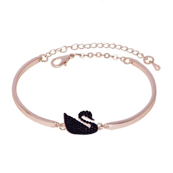 hand catenary swan rose gold bracelet for women, Golden;silver 
hand catenary swan rose gold bracelet for women, Golden;silver