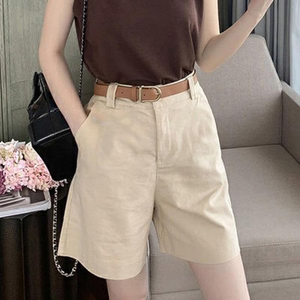 women's shorts summer for women high wasited casual solid cotton loose wide leg girls soft cool female khaki short with belt ejjm, White;black
women's shorts summer for women high wasited casual solid cotton loose wide leg girls soft cool female khaki short with belt ejjm, White;black