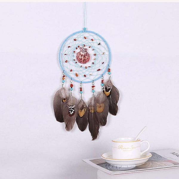 nordic handmade dream catcher turquoise beads shell feathers pendant home decor xmas party holiday decoration decorative objects & figurines
nordic handmade dream catcher turquoise beads shell feathers pendant home decor xmas party holiday decoration decorative objects & figurines
