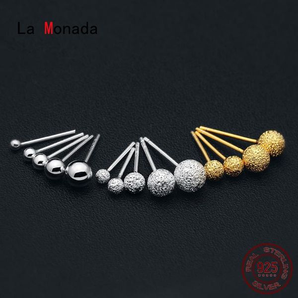 stud la monada frosted ball earings studs 925 sterling silver fine jewelry minimalist earrings for women korean, Golden;silver
stud la monada frosted ball earings studs 925 sterling silver fine jewelry minimalist earrings for women korean, Golden;silver