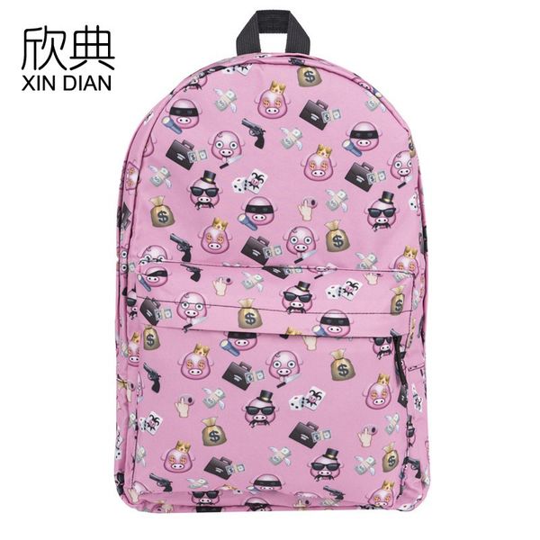 backpack student schoolbag travel 3d cartoon printed trendy bag
