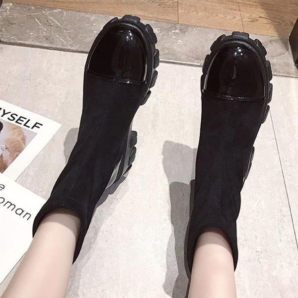 boots women ankle ladies autumn shoes fashion platform woman seude slip on round toe female shoe thick bottom, Black
boots women ankle ladies autumn shoes fashion platform woman seude slip on round toe female shoe thick bottom, Black