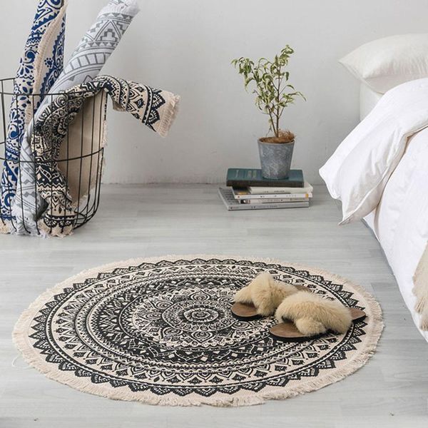carpets nordic bohemian style 90cm round large area rug for bedroom bohemia woven cotton linen carpet floor mat
carpets nordic bohemian style 90cm round large area rug for bedroom bohemia woven cotton linen carpet floor mat