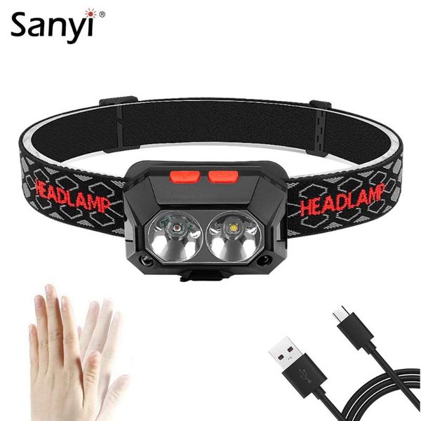 head lamps usb rechargeable mini headlamp 4 modes double leds white + red headlight motion sensor bicycle light waterproof
head lamps usb rechargeable mini headlamp 4 modes double leds white + red headlight motion sensor bicycle light waterproof