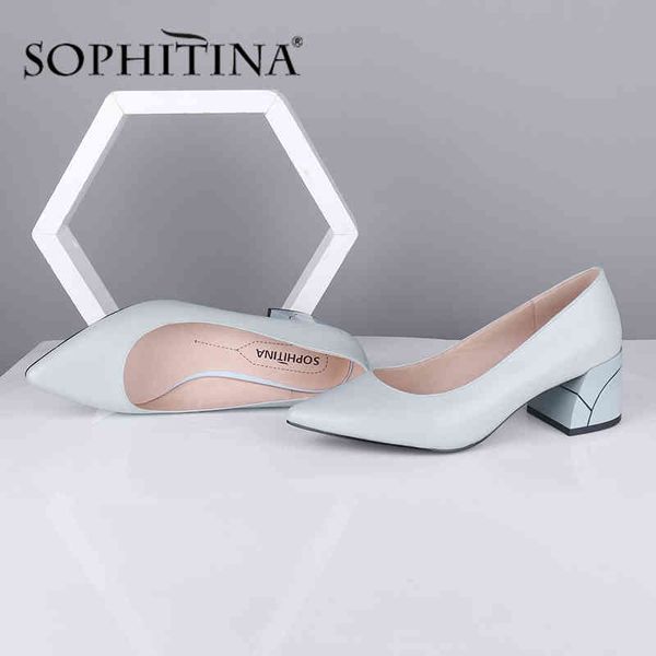 sophitina elegant lady pumps sheepskin comfortable special square heel pointed toe shoes fashion pumps pc696 210513, Black
sophitina elegant lady pumps sheepskin comfortable special square heel pointed toe shoes fashion pumps pc696 210513, Black