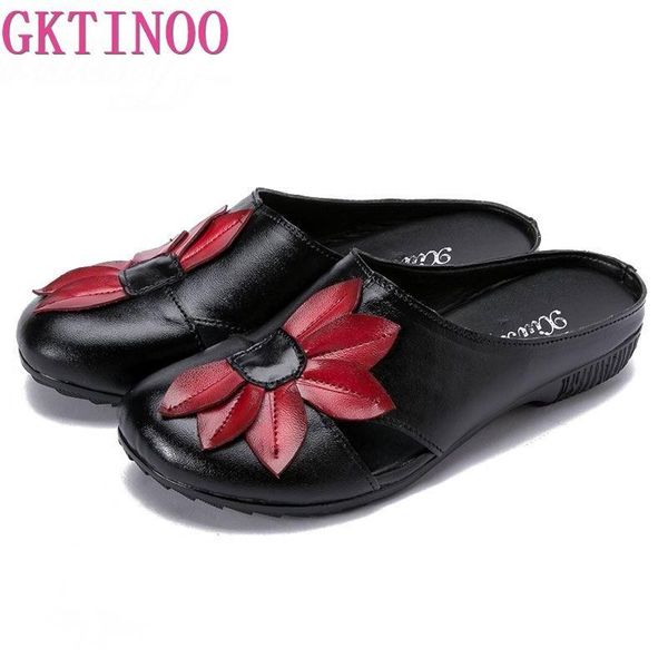 slippers gktinoo 2021 summer genuine leather women cover toes handmade flower vintage style slides flat with shoes, Black
slippers gktinoo 2021 summer genuine leather women cover toes handmade flower vintage style slides flat with shoes, Black