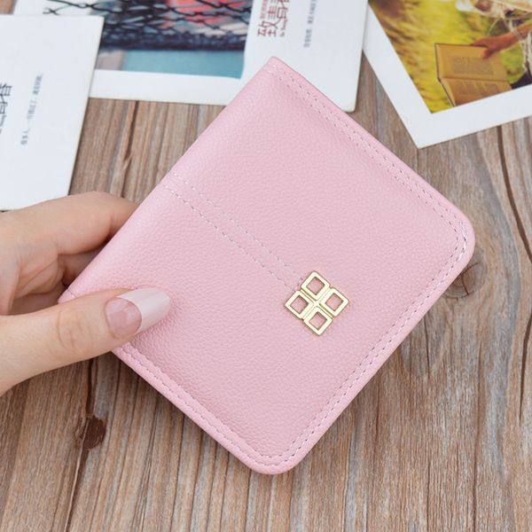 new small women's short korean version thin two fold student simple lychee pattern soft leather buckle zero wallet, Red;black
new small women's short korean version thin two fold student simple lychee pattern soft leather buckle zero wallet, Red;black