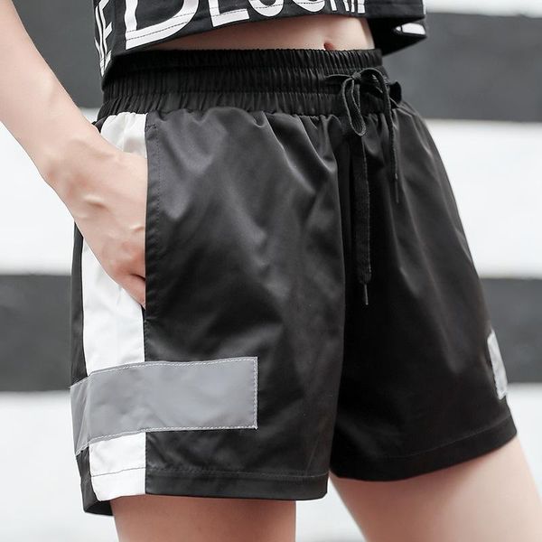 women's shorts 2021 summer loose sports women fitness running lady quick dry reflective fun run training, White;black
women's shorts 2021 summer loose sports women fitness running lady quick dry reflective fun run training, White;black