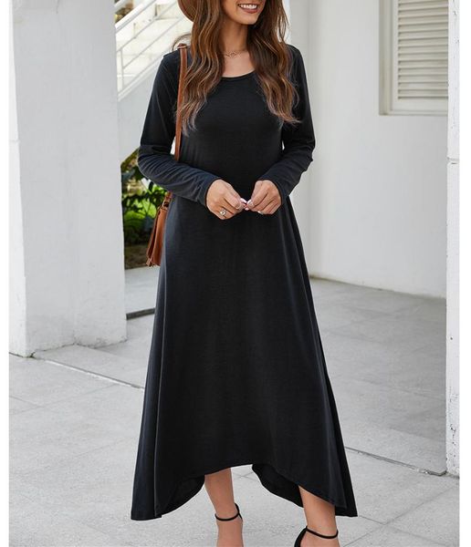casual dresses pdfmily 4 colors solid black women 2021 autumn winter o-neck full sleeve pocket loose comfortable long dress 1007, Black;gray
casual dresses pdfmily 4 colors solid black women 2021 autumn winter o-neck full sleeve pocket loose comfortable long dress 1007, Black;gray