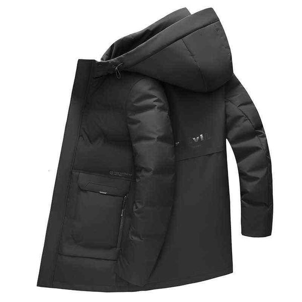 down et men's medium and long hooded 2021 winter cold proof leisure white duck down thickened warm, Black
down et men's medium and long hooded 2021 winter cold proof leisure white duck down thickened warm, Black