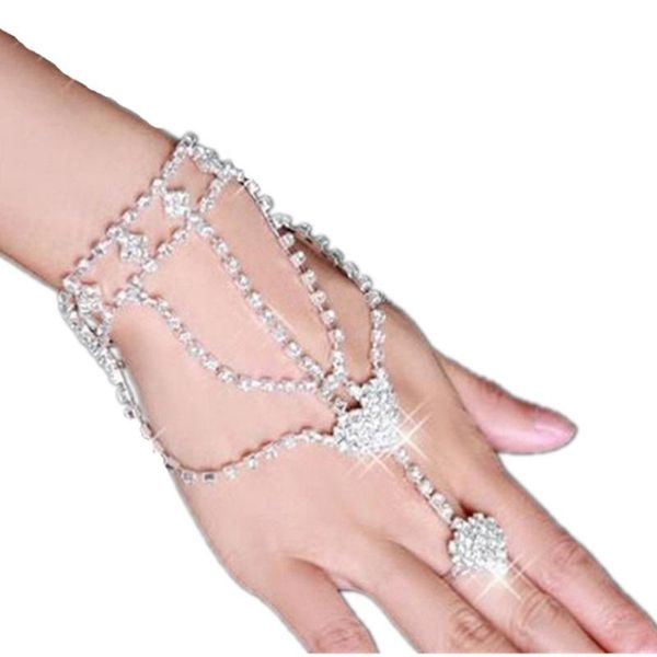 charm bracelets fashion delicate women's wedding bridal rhinstone decor bracelet with ring, Golden;silver
charm bracelets fashion delicate women's wedding bridal rhinstone decor bracelet with ring, Golden;silver