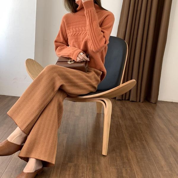 autumn and winter high-waist women's pants cashmere solid color wide-leg casual loose knit & capris, Black;white
autumn and winter high-waist women's pants cashmere solid color wide-leg casual loose knit & capris, Black;white