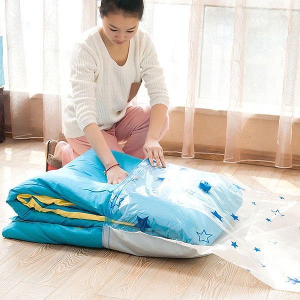 clothing & wardrobe storage reusable vacuum bag for clothes with valve transparent border foldable compressed organizer space saving seal pa
clothing & wardrobe storage reusable vacuum bag for clothes with valve transparent border foldable compressed organizer space saving seal pa