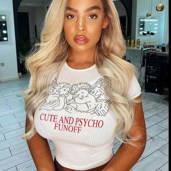 fashion angel print slim round neck short t-shirt women's 2021 summer ins new, Red;black
fashion angel print slim round neck short t-shirt women's 2021 summer ins new, Red;black
