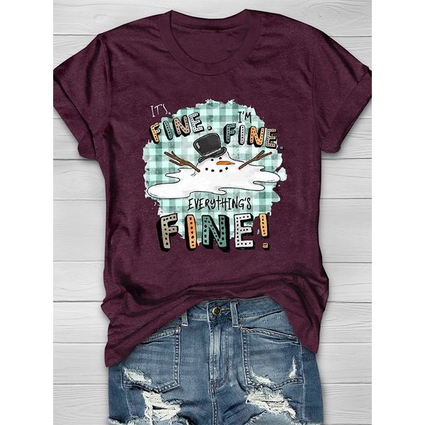 summer ladies t-shirt christmas melting snow print round neck street casual home furnishing short sleeve loose comfortable, White
summer ladies t-shirt christmas melting snow print round neck street casual home furnishing short sleeve loose comfortable, White