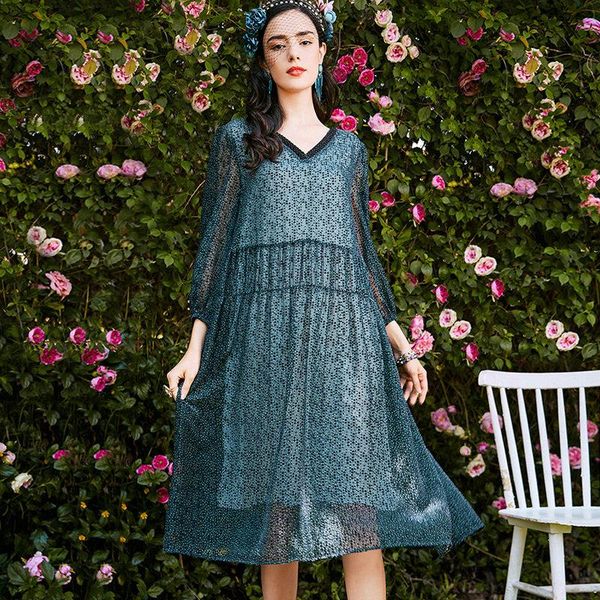 casual dresses high-end v-neck silk + velvet spring and autumn elegant printing high waist three quarter sleeve women's dress -xxl, Black;gray
casual dresses high-end v-neck silk + velvet spring and autumn elegant printing high waist three quarter sleeve women's dress -xxl, Black;gray