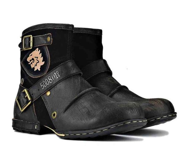 men boot high plutonium quality buckle belts dress shoes vintage zapatos of hb289, Black
men boot high plutonium quality buckle belts dress shoes vintage zapatos of hb289, Black